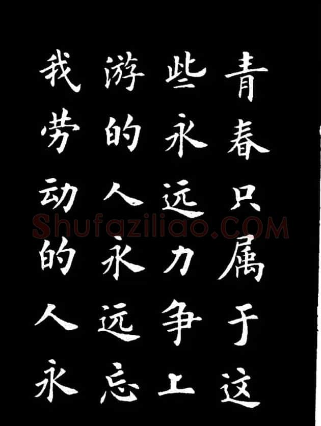 卢中南楷书《欧体简化字雷锋名言字帖》 | 毛笔楷书字帖
