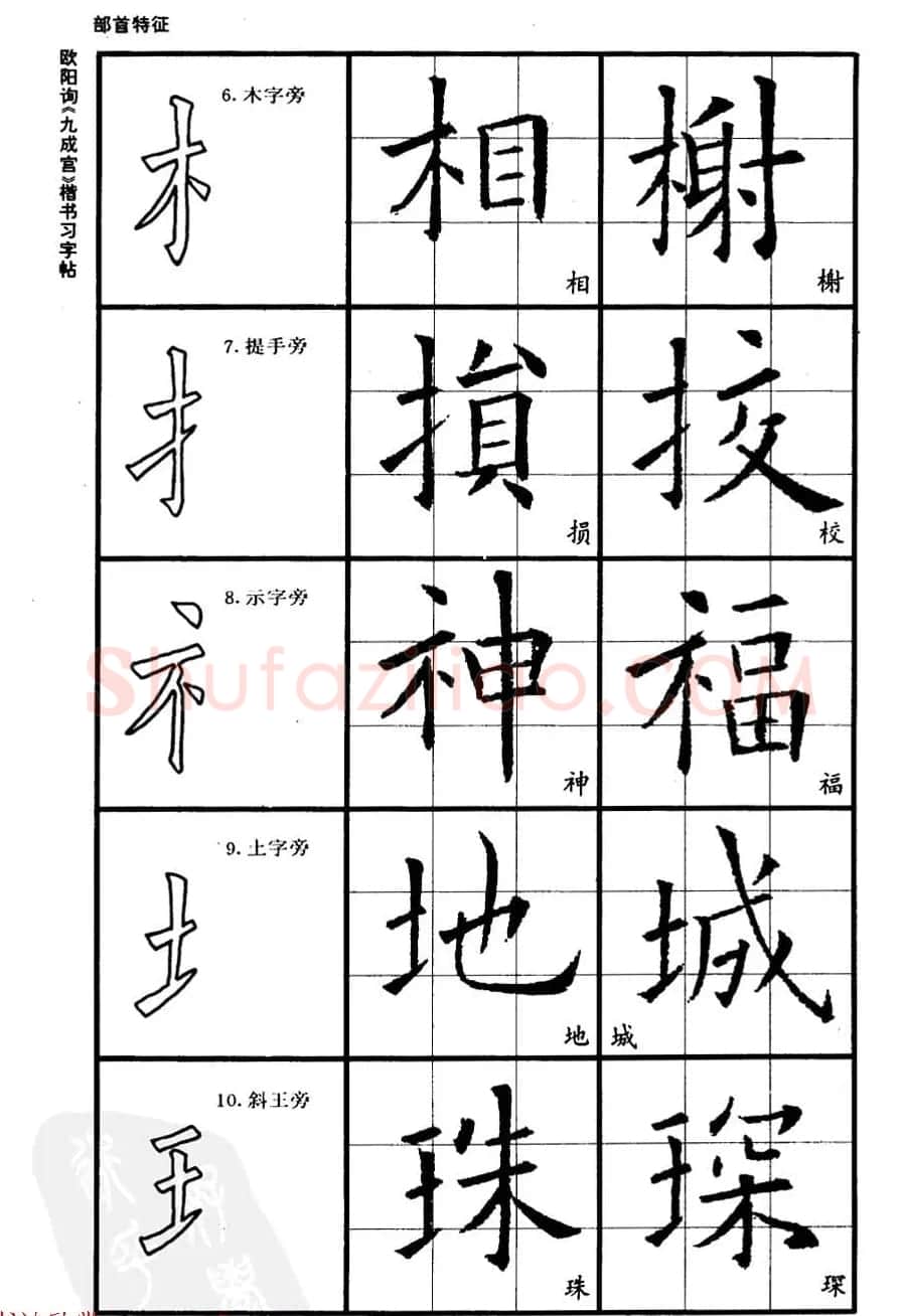 欧楷书法教程《唐欧阳询九成宫楷书习字帖》 | 毛笔楷书字帖