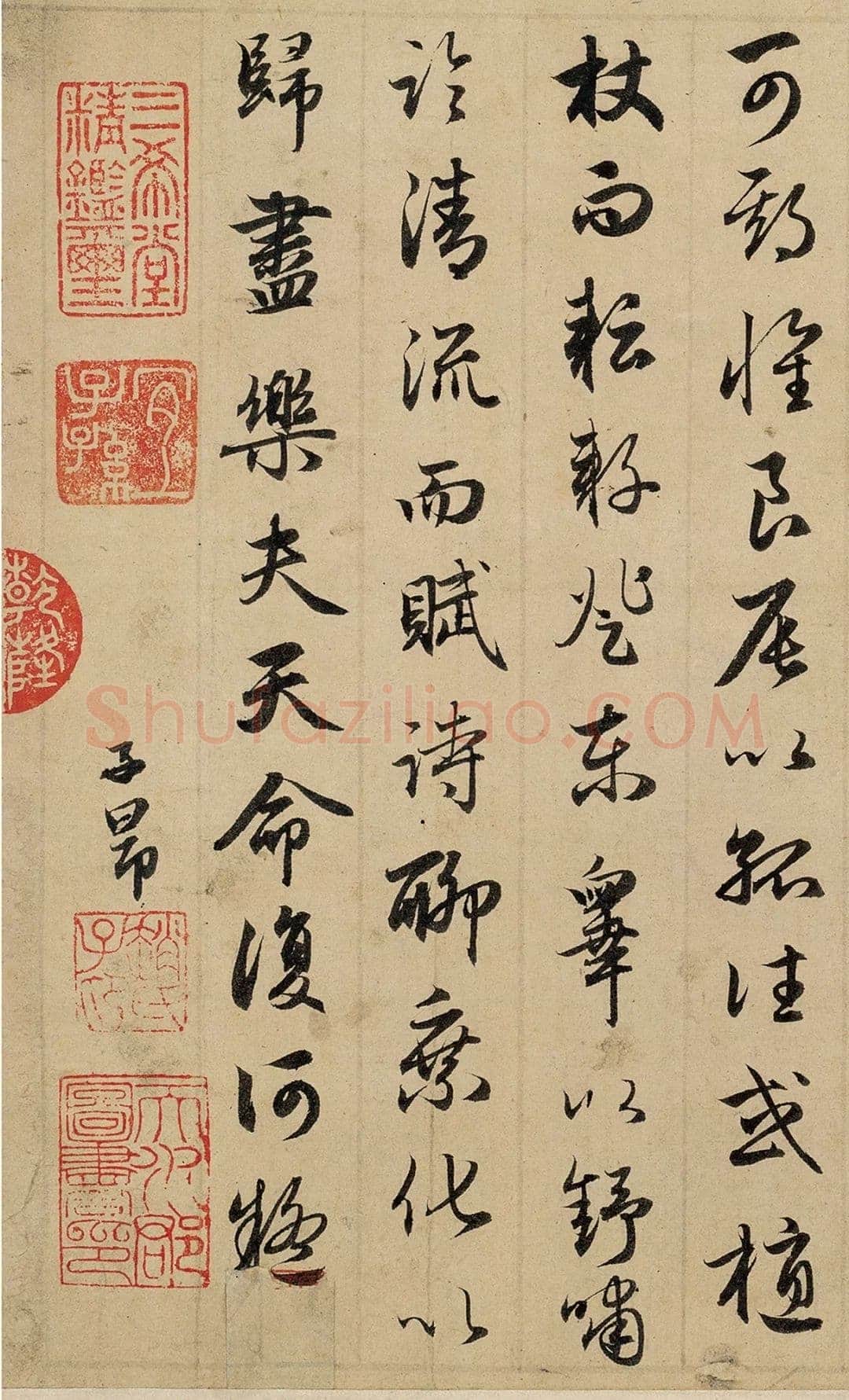 赵孟頫《归去来卷》纸本行书,24×146 厘米。辽宁省博物馆藏