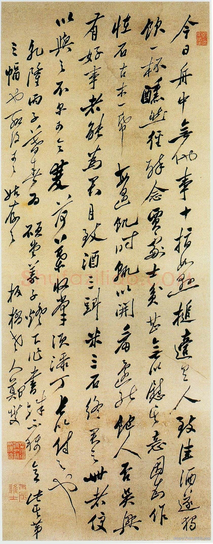 郑燮(郑板桥)《行书轴》纸本行书 122.3×46.4cm 1756年 中国国家博物馆藏