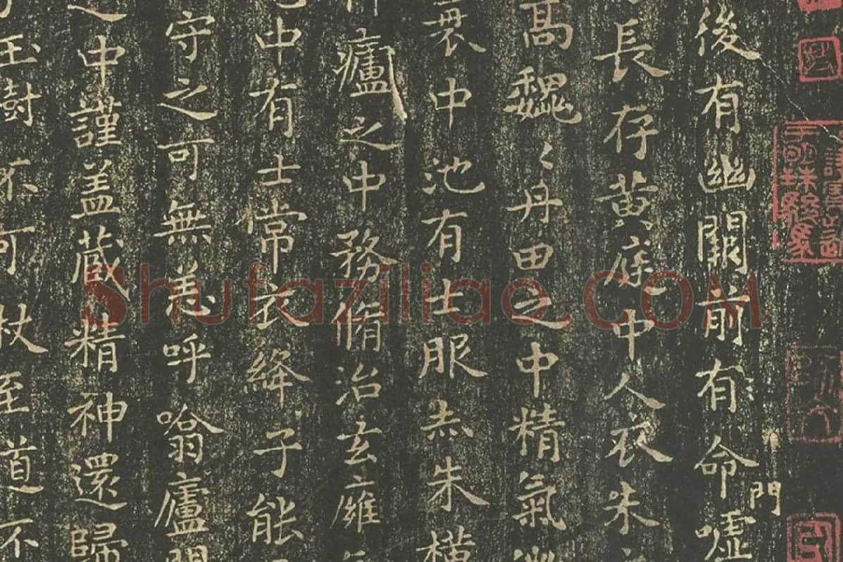 王羲之小楷书法《黄庭经》拓本高清大图局部 (2)