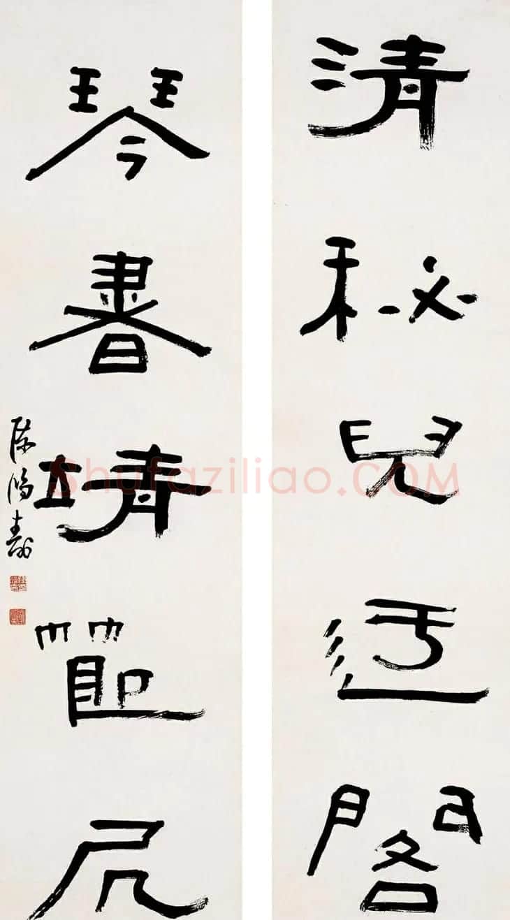 清代大师陈鸿寿书法对联专辑 | 名家书法作品赏析