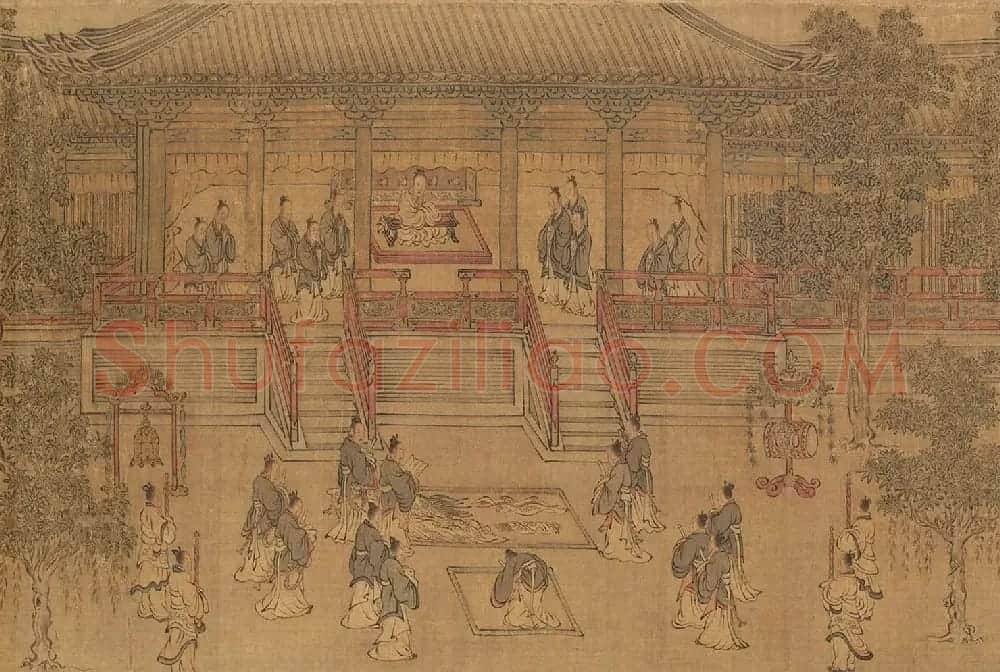宋高宗书《毛诗小雅》马和之南有嘉鱼等六篇书画卷 | 传世书法作品精选