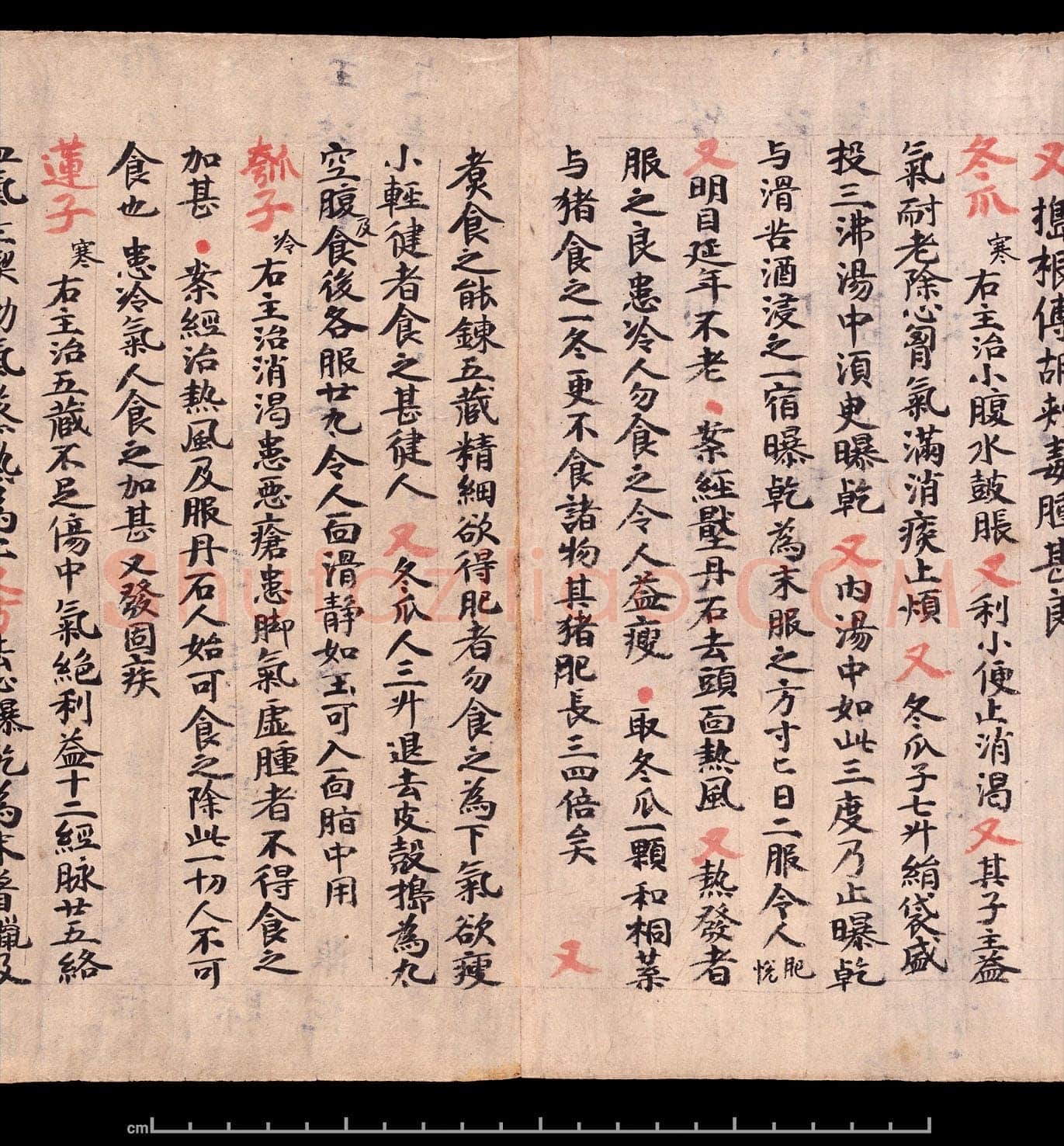 敦煌书法敦煌书法作品,摘自东晋至北宋食疗本草