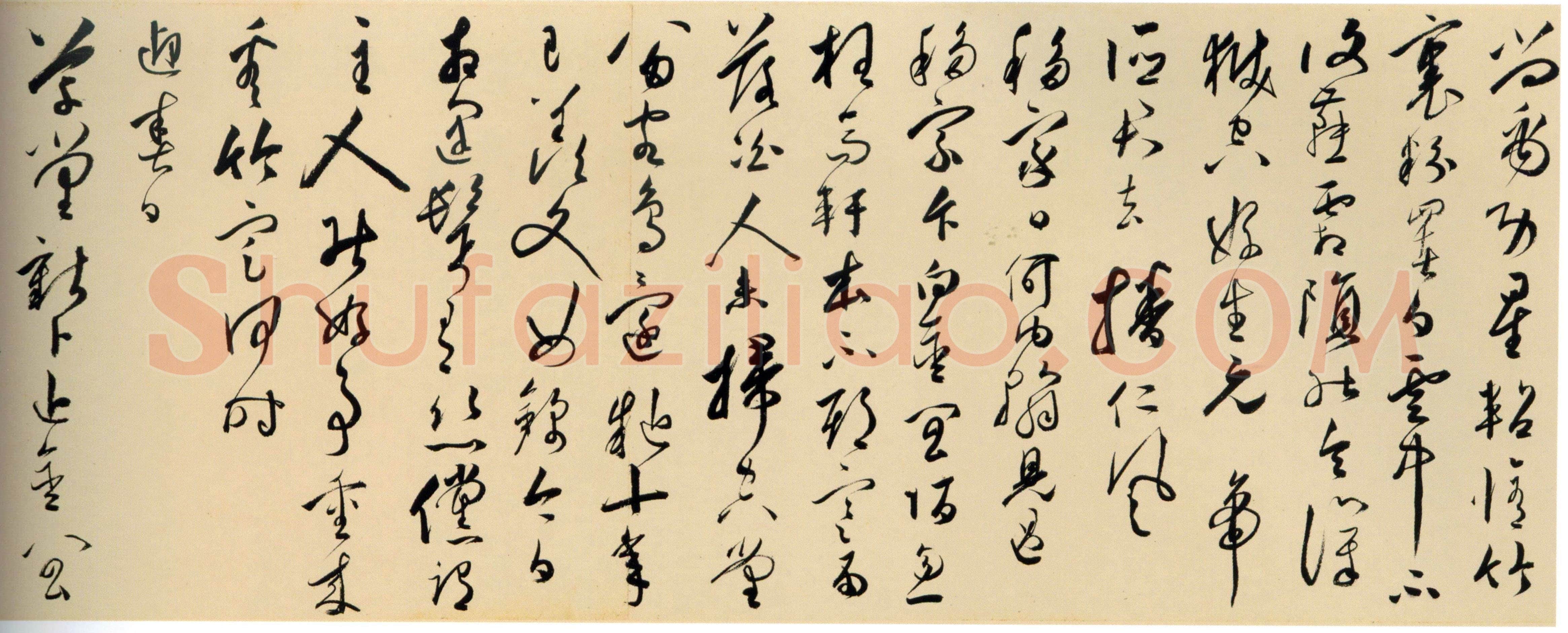 王穉登《行草书游虎丘诗卷》纸本 行草书 29.1×333.5cm,上海博物馆藏