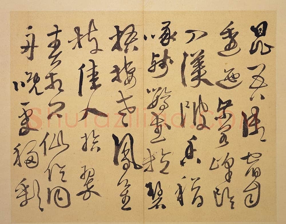 徐渭《行草书杜甫秋兴八首》册页 纸本 高25.3厘米 台北故宫博物院藏