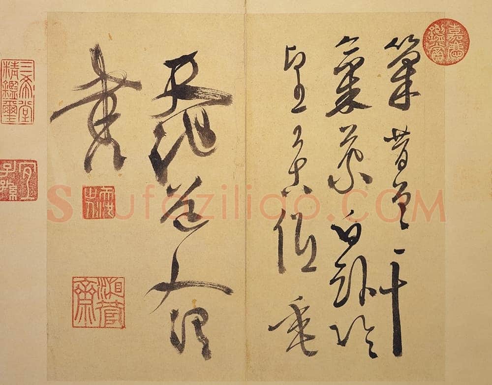 徐渭《行草书杜甫秋兴八首》册页 纸本 高25.3厘米 台北故宫博物院藏
