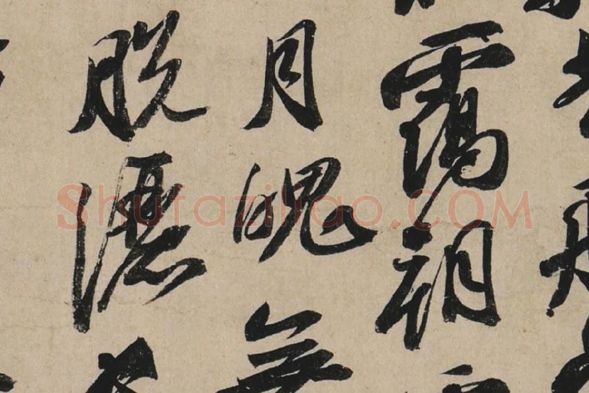 苏轼行书《李白仙诗卷》高清大图局部细节 (5)