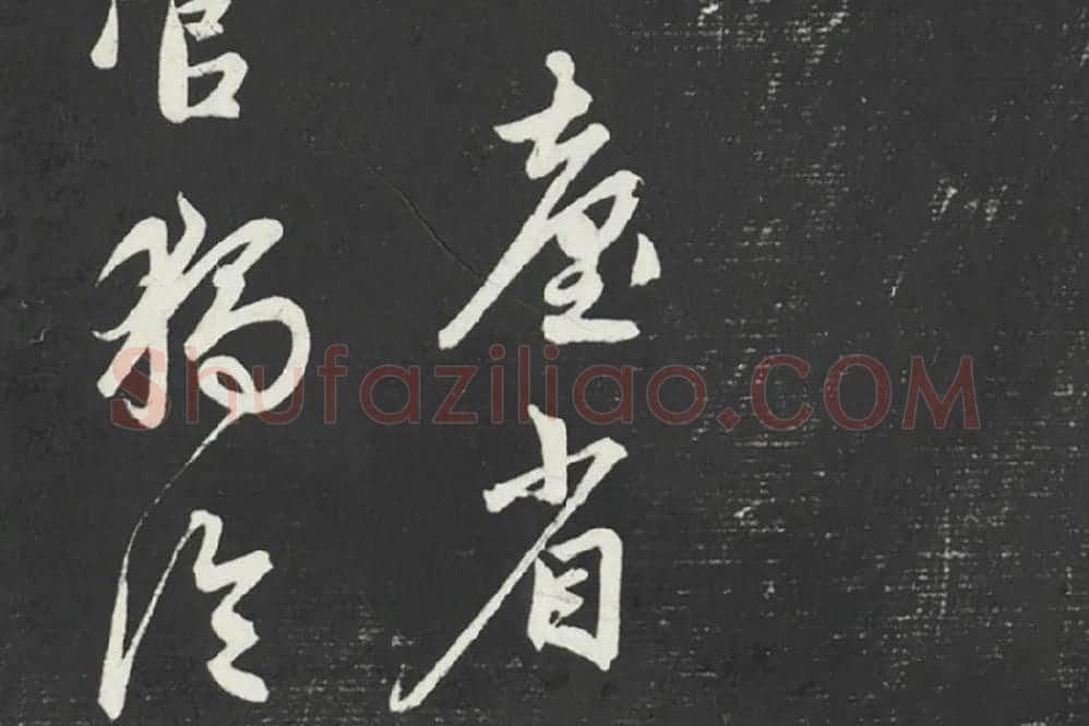 鲜于枢《行草真迹》墨拓字帖局部 (2)