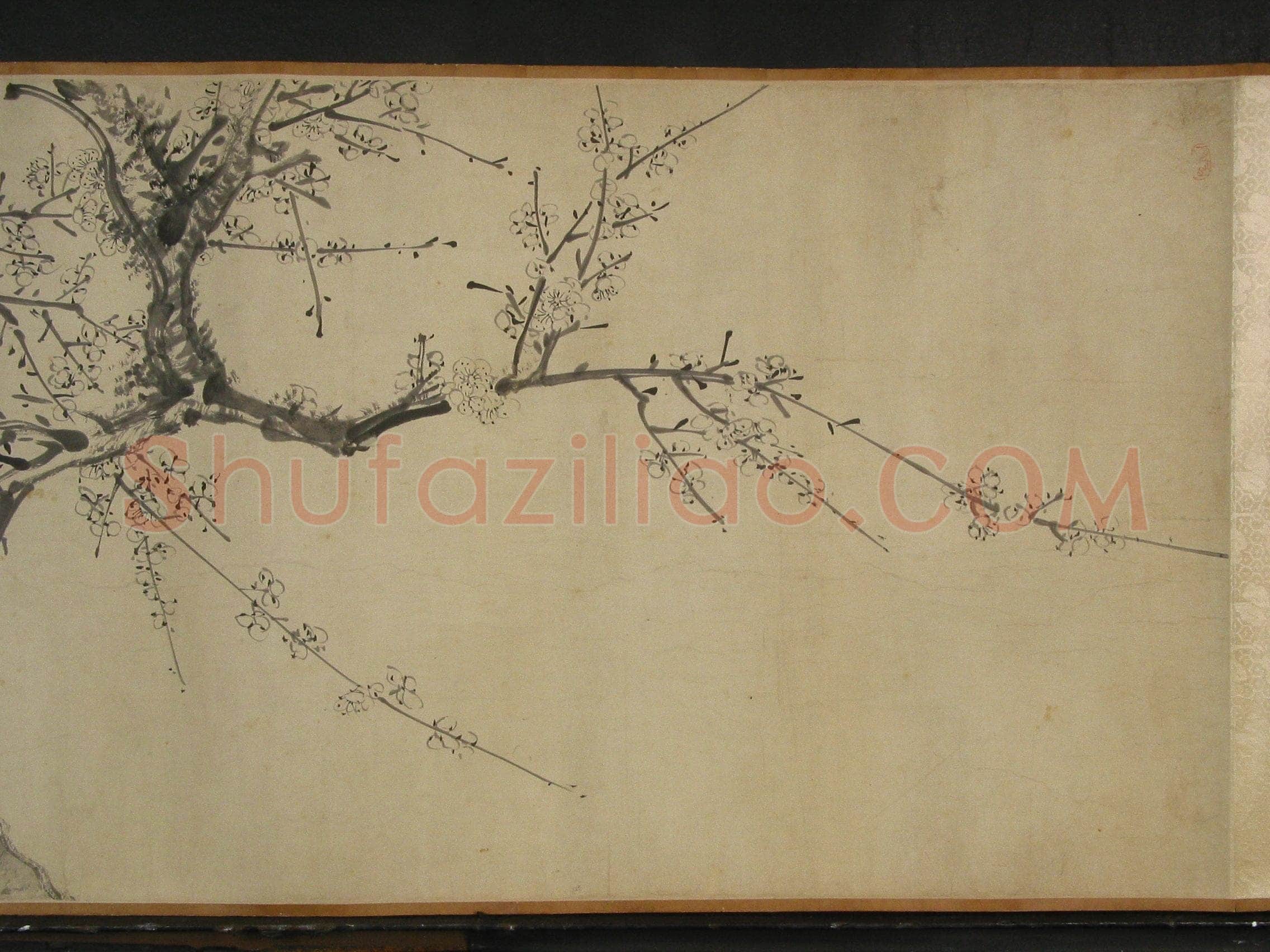 文徵明《自书梅花诗卷》纸本行书 47.2×470cm 画47×147.5cm 1552年 辽宁省博物馆藏