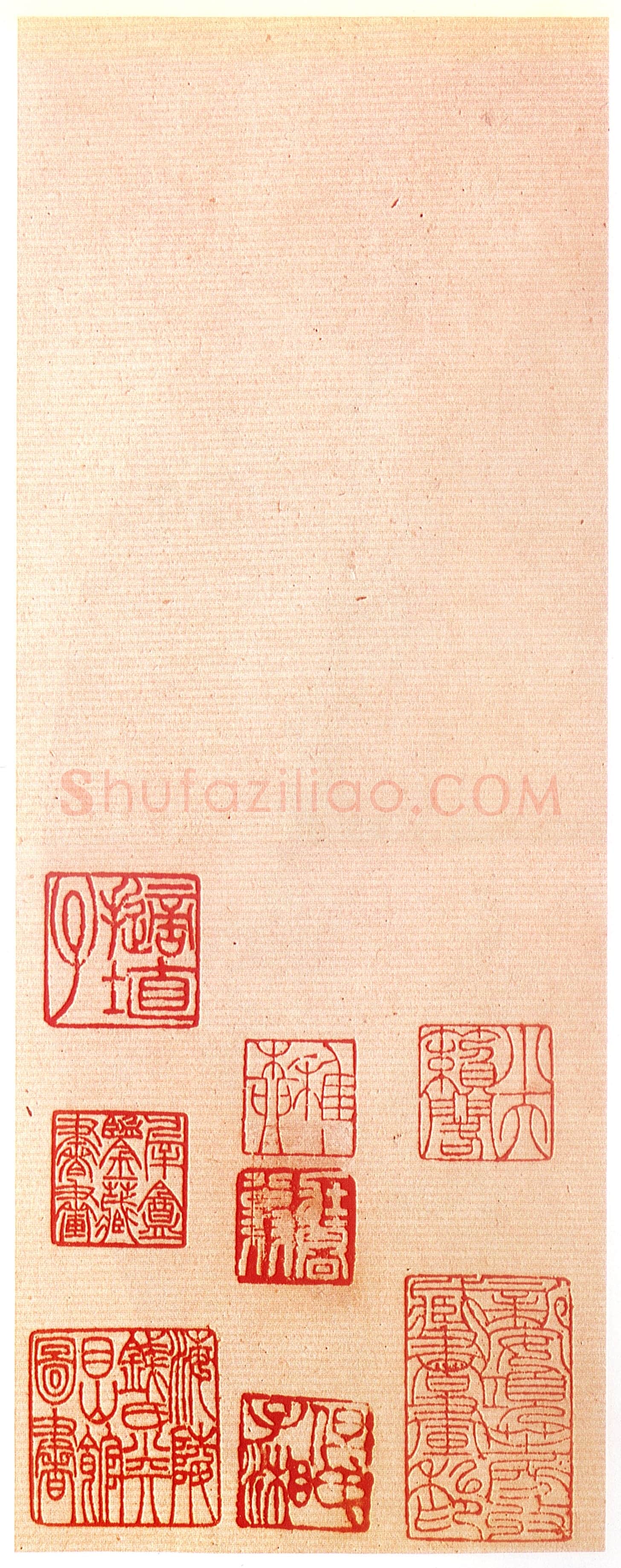 文徵明《小楷莲社图记》册，纸本， 纵25.5厘米　横9.8厘米