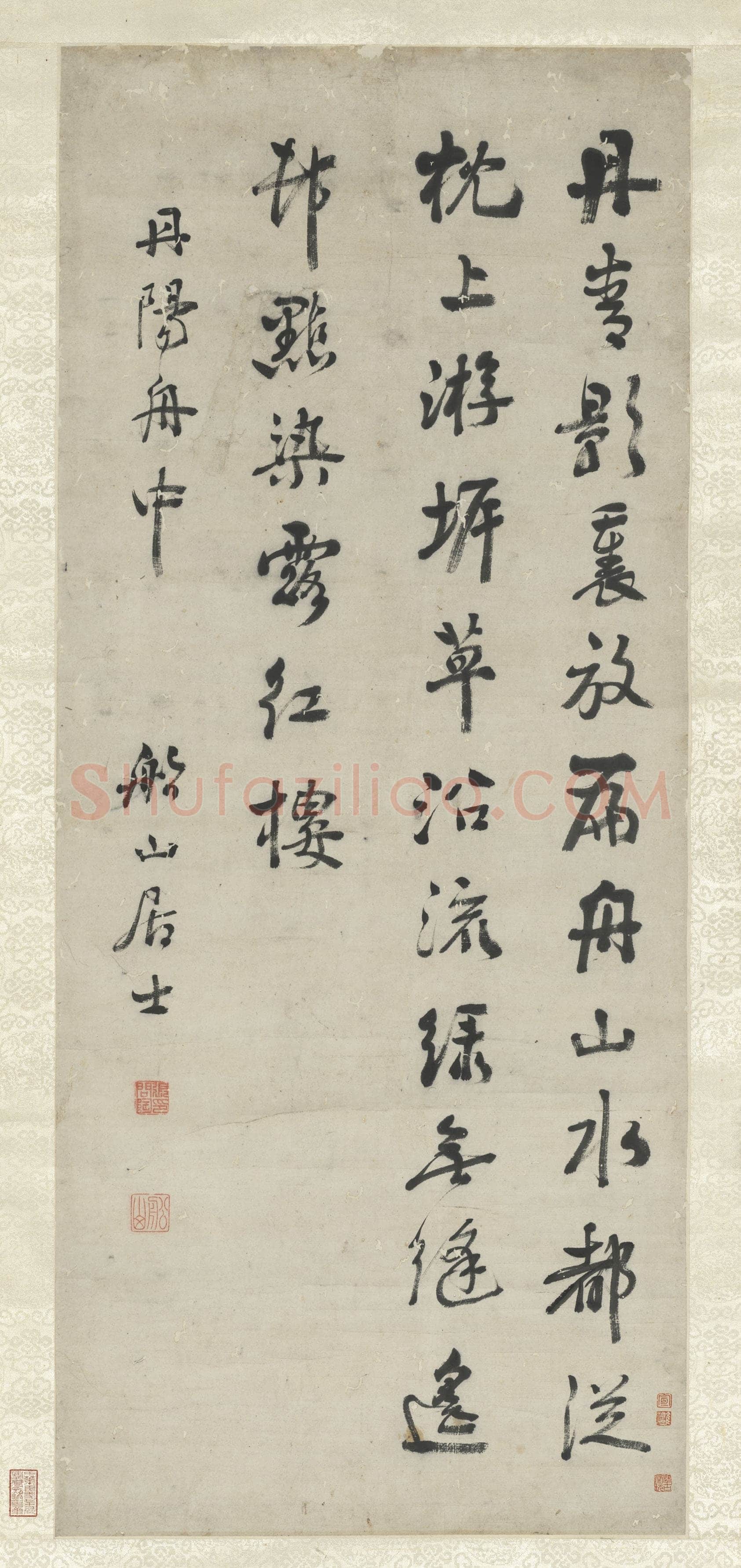 张问陶《行书七言绝句诗轴》纸本 行书 105×43cm 台北故宫博物院藏