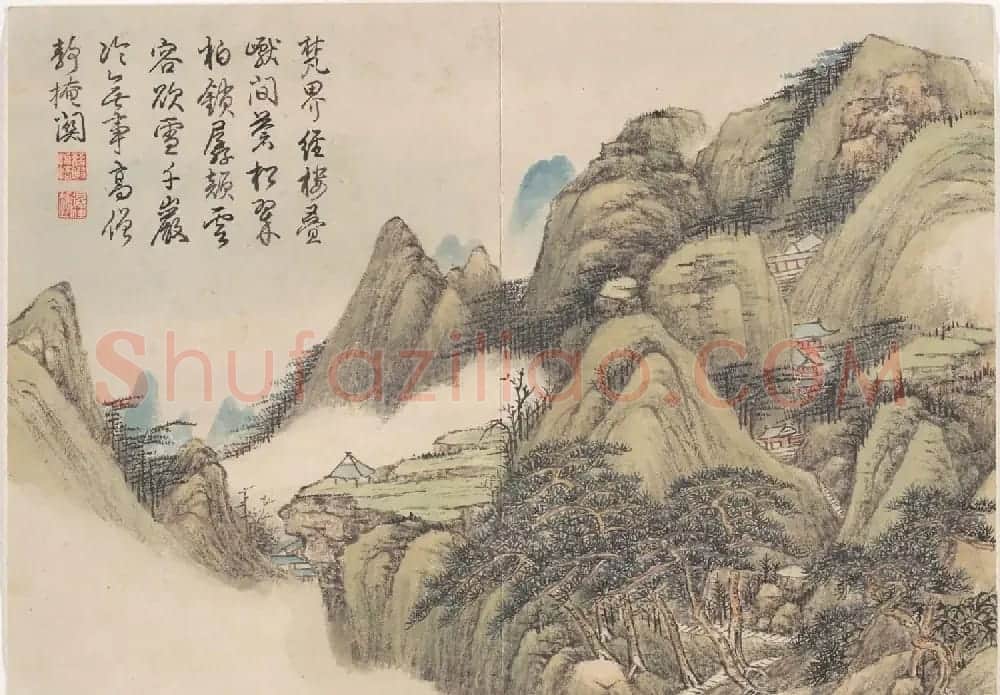 清代钱维城绘画欣赏《景敷四气冬景图》大都会博物馆藏 | 传世书法作品精选