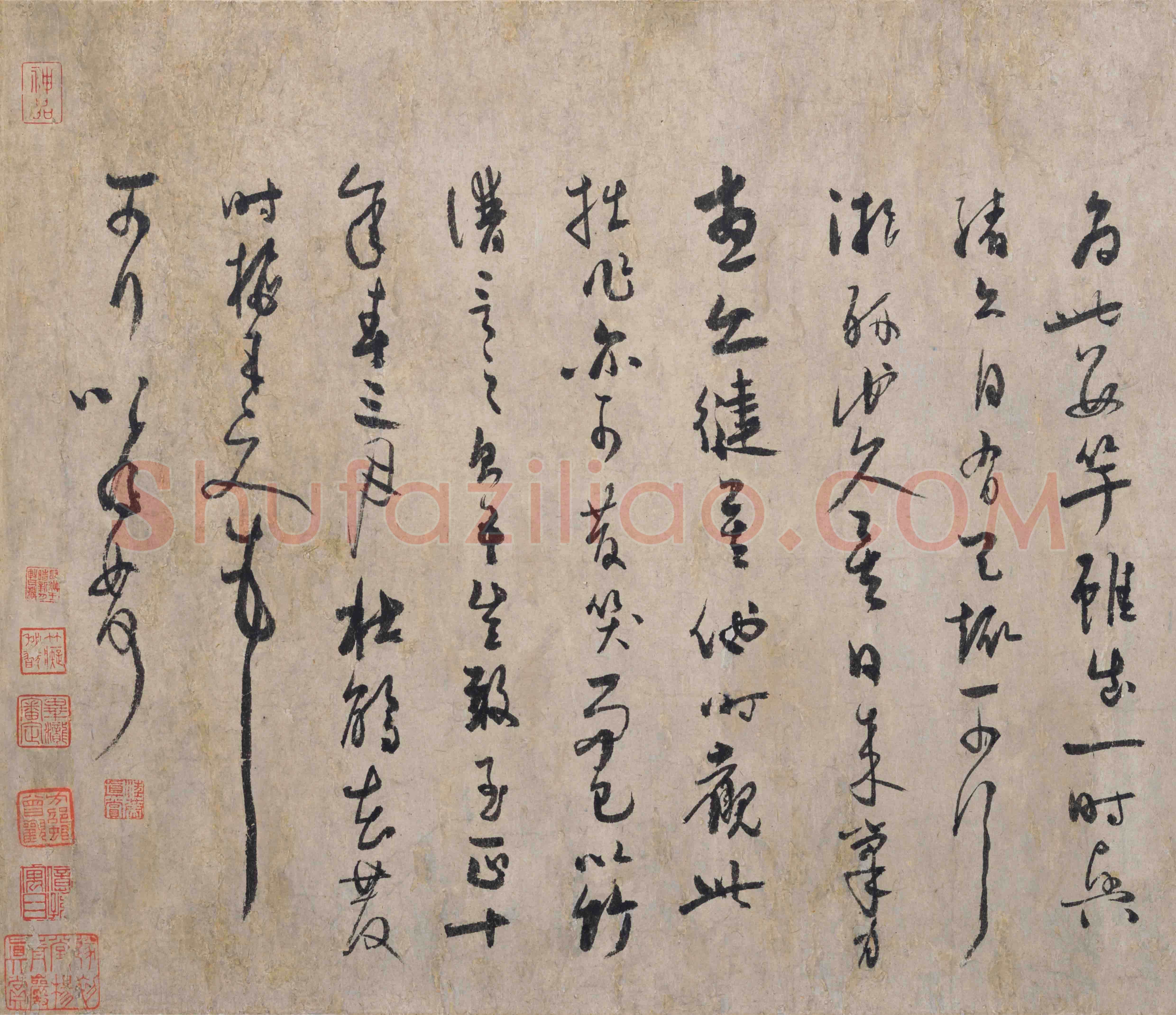 吴镇《竹谱图卷》纸本36×539.3cm 1350年作 上海博物馆藏