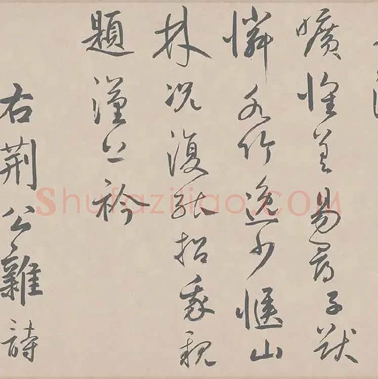 鲜于枢行草书《王安石杂诗卷》_08