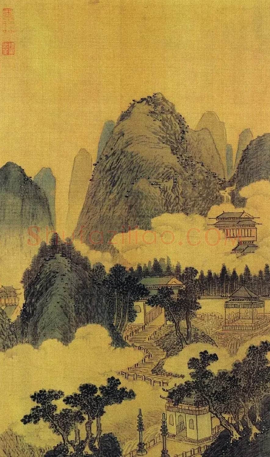 吴门画派班首沈周书法字画欣赏《雨江名胜图册》 | 传世书法作品欣赏