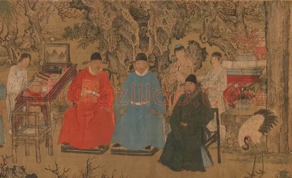 明代谢环杏园雅集图卷(传)附书法题跋 | 传世书法作品鉴赏