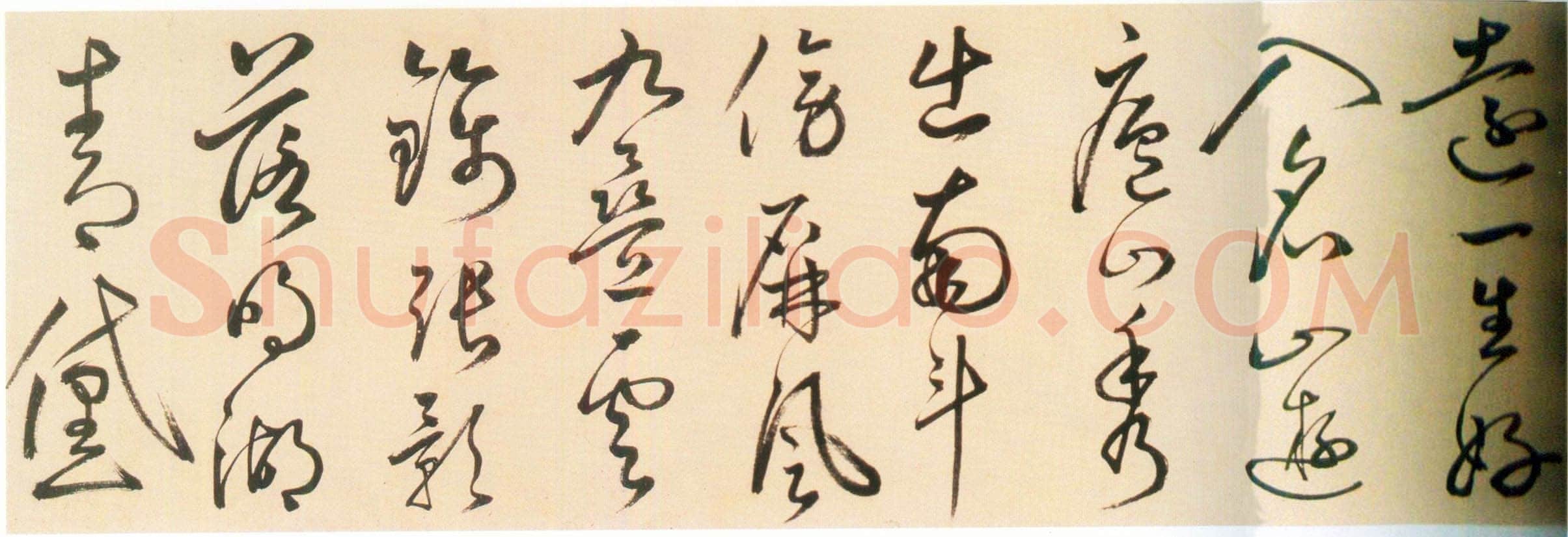 丰坊《草书李白庐山谣诗卷》纸本草书 纵24.4cm 横541.6cm 上海博物馆藏