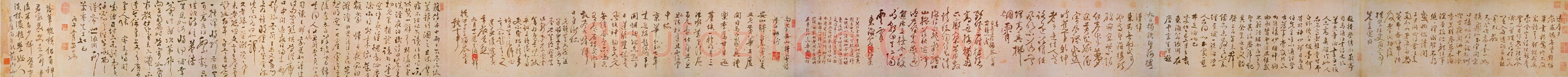 张弼《杂书卷》纸本草书 29.8×578.2cm 台北故宫博物院藏