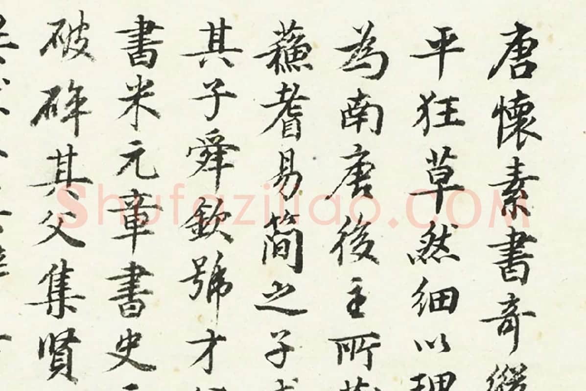 高士奇行楷书《题跋怀素自叙帖》局部 (1)