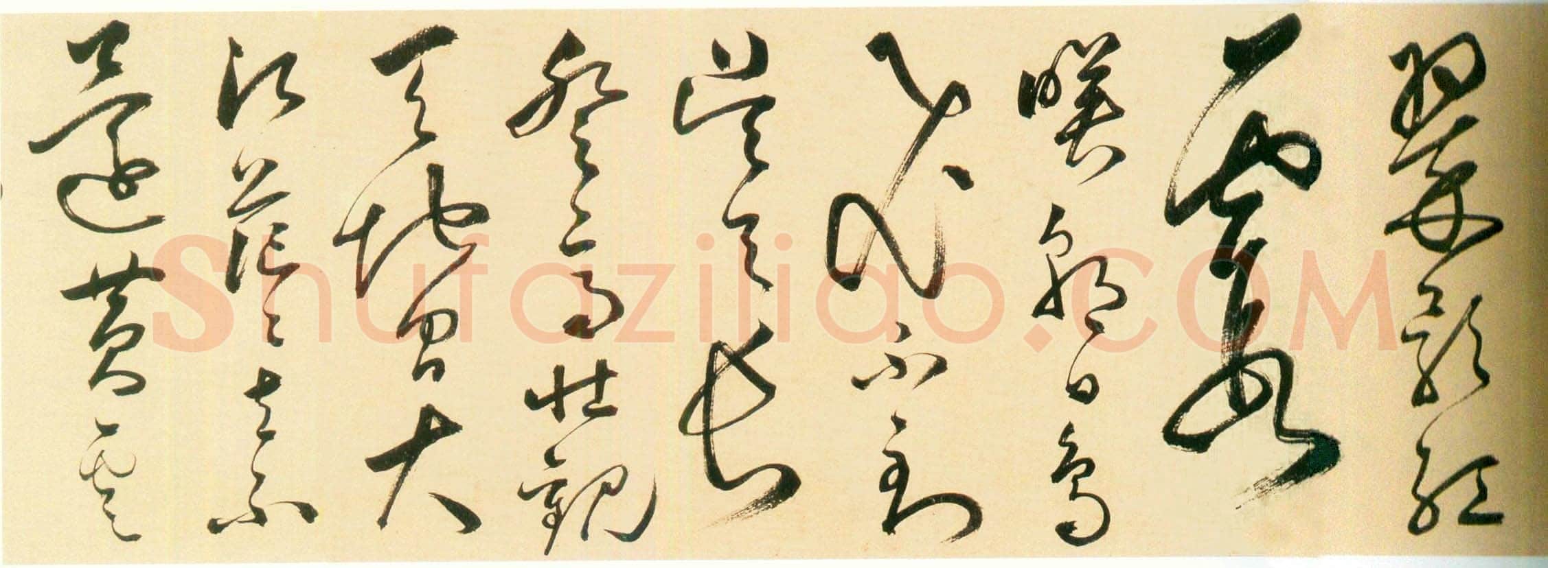 丰坊《草书李白庐山谣诗卷》纸本草书 纵24.4cm 横541.6cm 上海博物馆藏