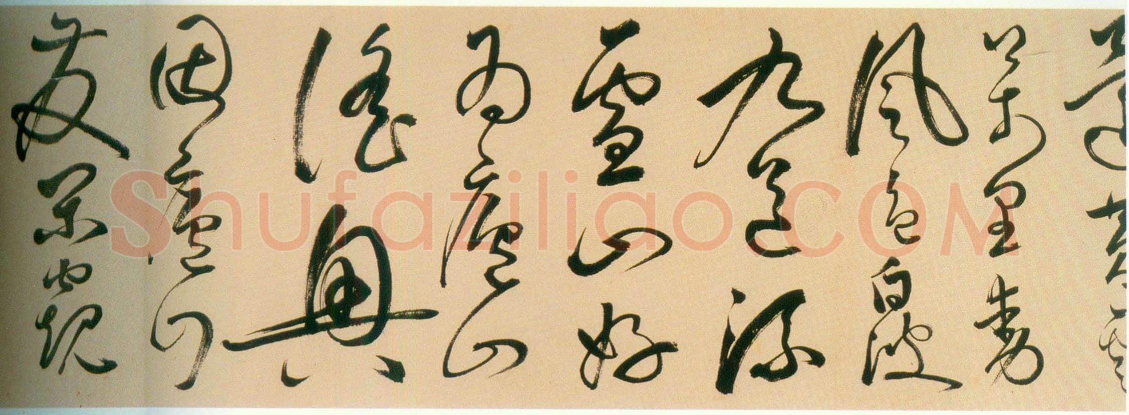 丰坊《草书李白庐山谣诗卷》纸本草书 纵24.4cm 横541.6cm 上海博物馆藏