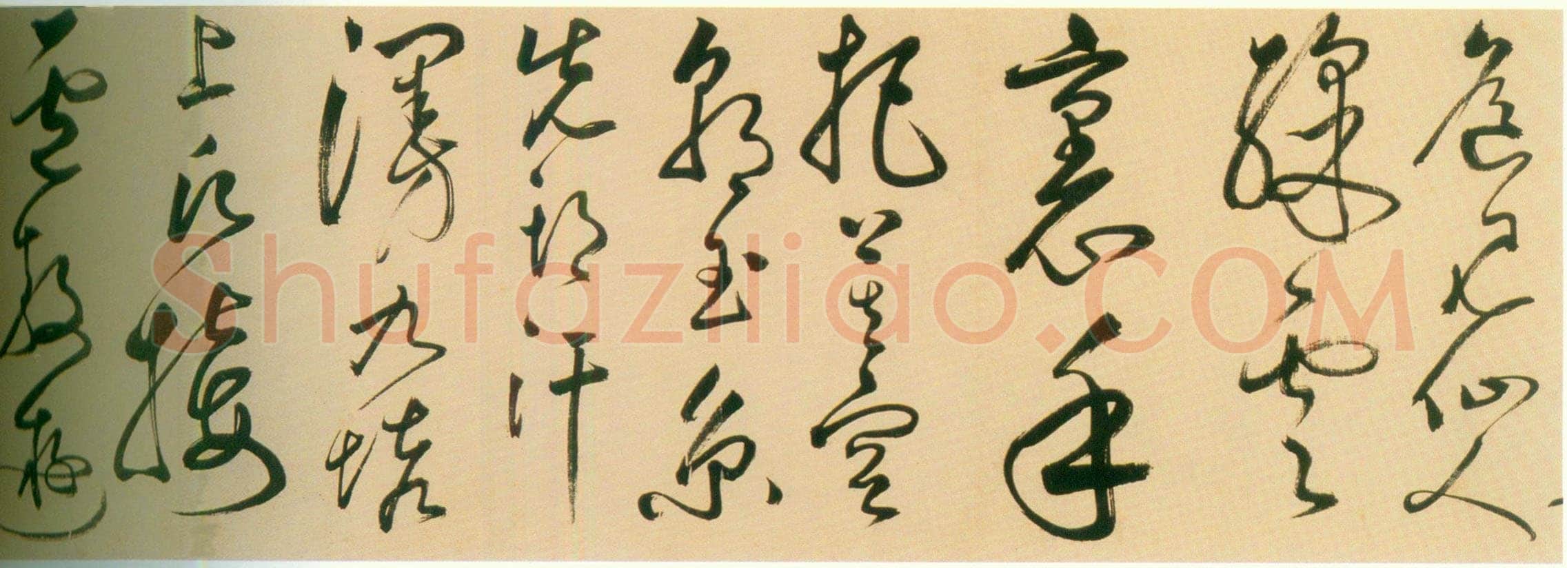丰坊《草书李白庐山谣诗卷》纸本草书 纵24.4cm 横541.6cm 上海博物馆藏