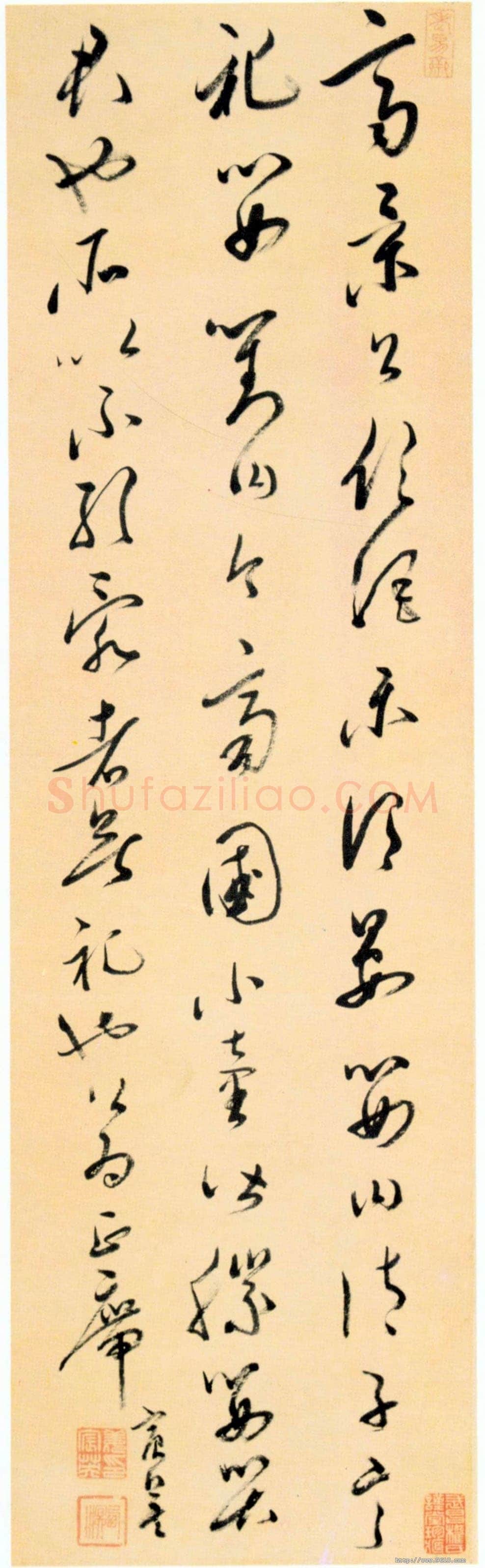 姜宸英《草书语摘立轴》纸本草书 103.3×30.7cm 北京故宫博物院藏