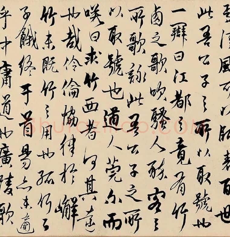 杨维桢行书《竹西草堂记题卷》_06