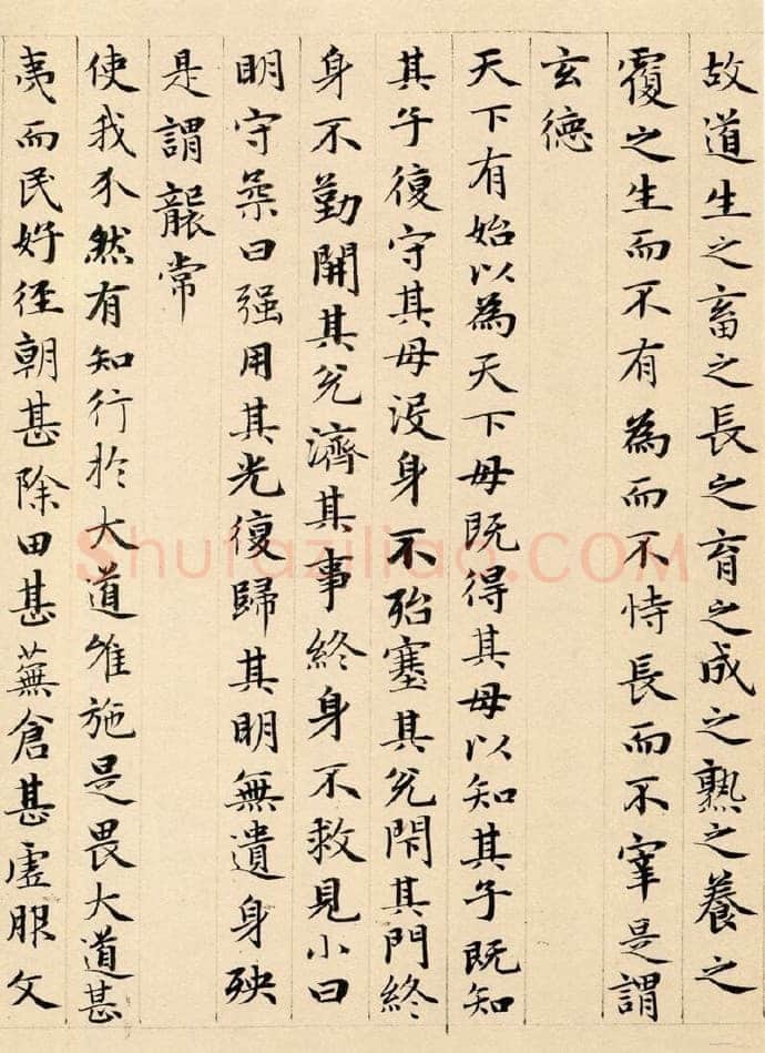 赵孟頫《老子道德经卷》纸本 小楷 24.3x153.3cm 1316年 北京故宫博物院藏