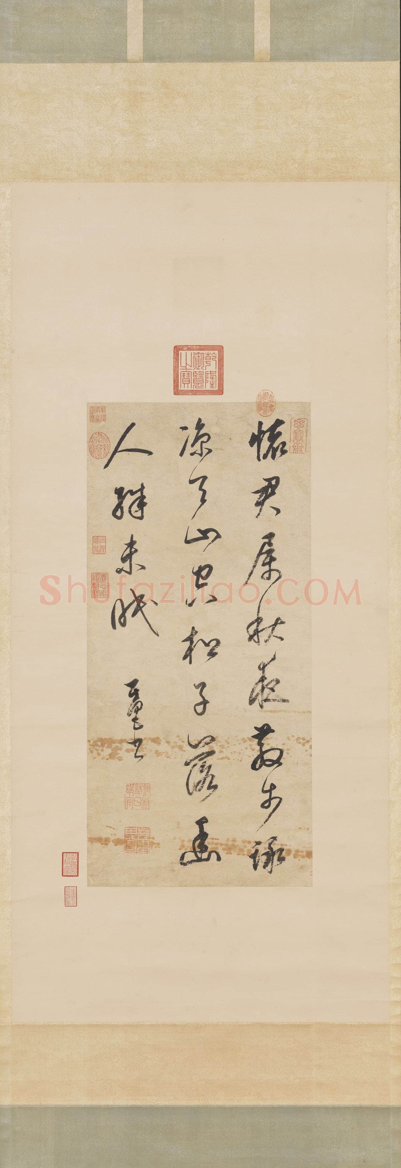 董其昌(立轴)《书韦应物五言诗轴》纸本行书 76.1×35.5cm 台北故宫博物院藏