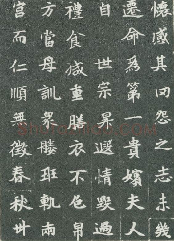 司马显姿墓志前秦北朝碑刻碑拓,摘自前秦北朝司马显姿墓志(全本)
