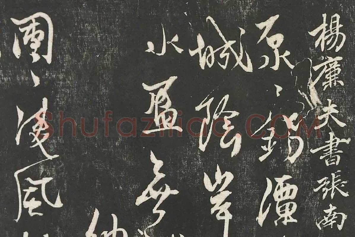 杨维桢行草书《书张南轩城南诗》局部 (1)