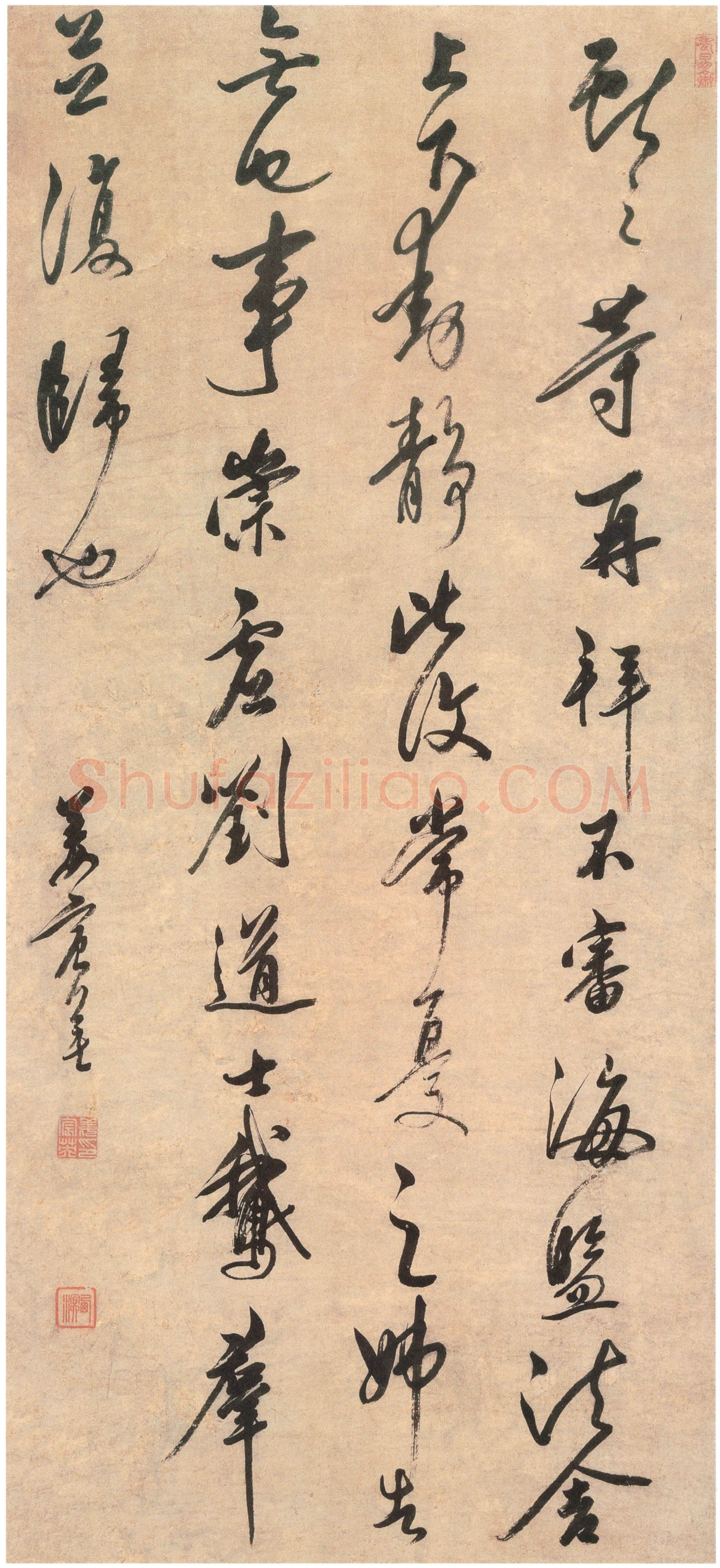 姜宸英《临王献之帖》纸本行草书 128×58cm 安徽省博物馆藏