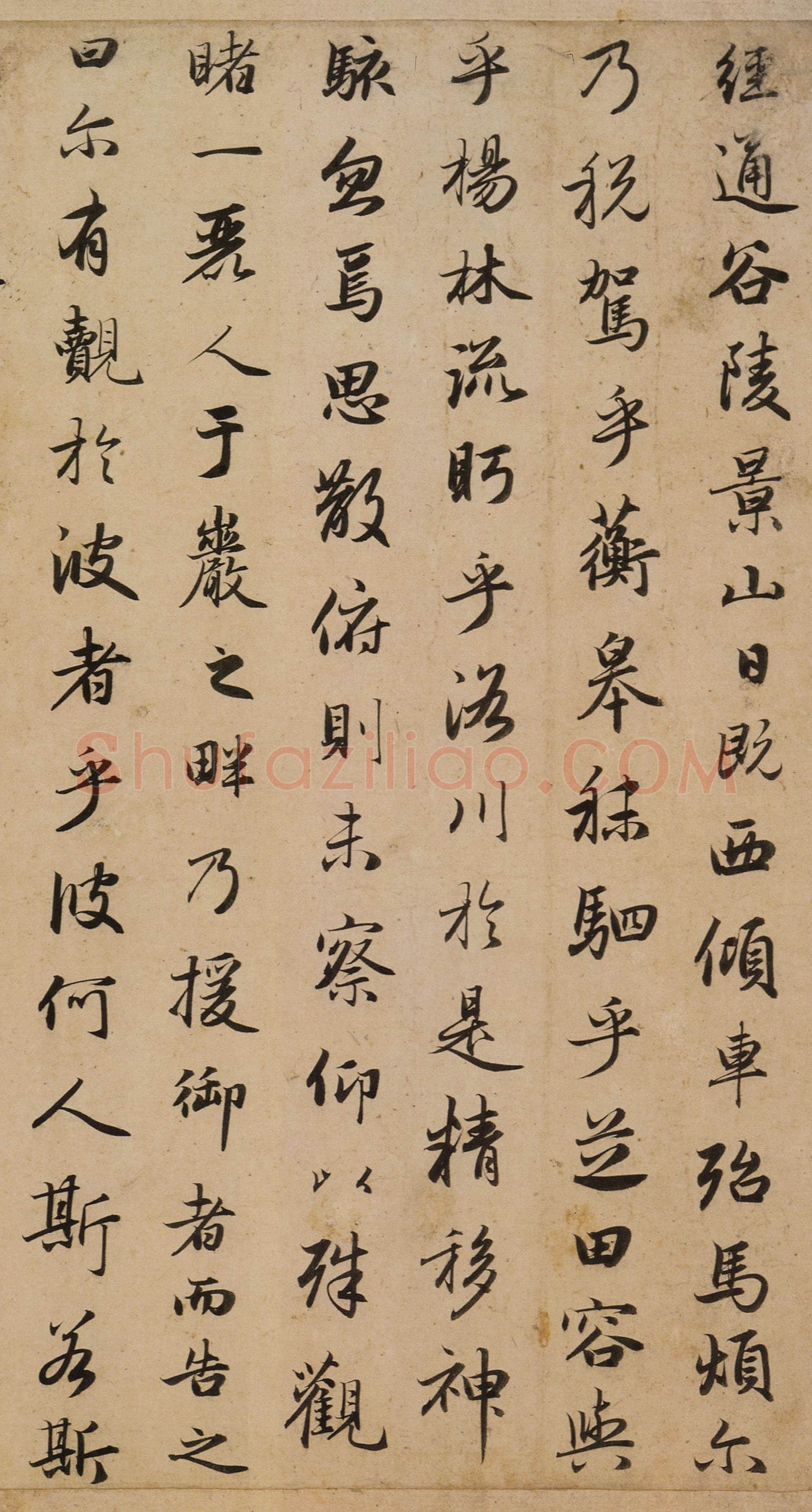赵孟頫《洛神赋卷》纸本行书 29.2×193cm 大德四年(1300)天津市博物馆藏