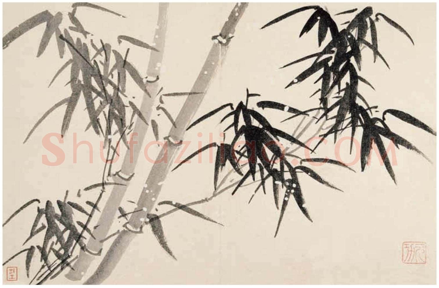 归庄《墨竹诗翰册》24.5×35.5cm×15 昆仑堂美术馆藏