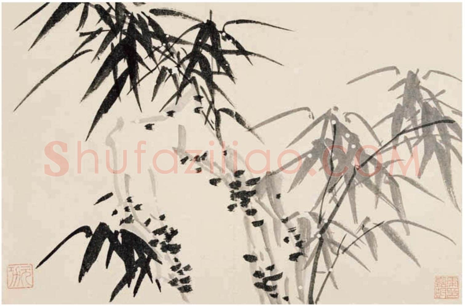 归庄《墨竹诗翰册》24.5×35.5cm×15 昆仑堂美术馆藏