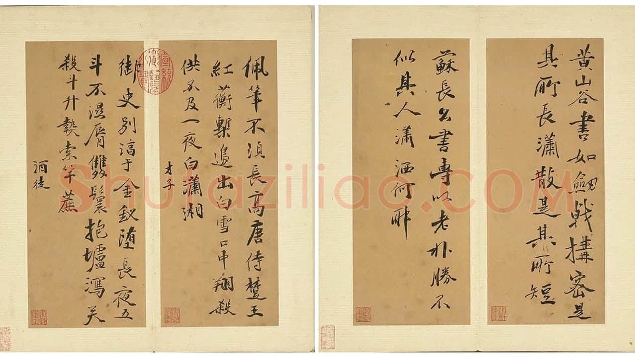 徐渭行书册页《诗帖并书评》册_02
