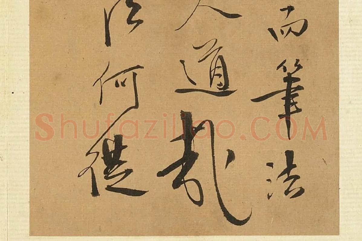 徐渭行书册页《诗帖并书评》局部 (10)