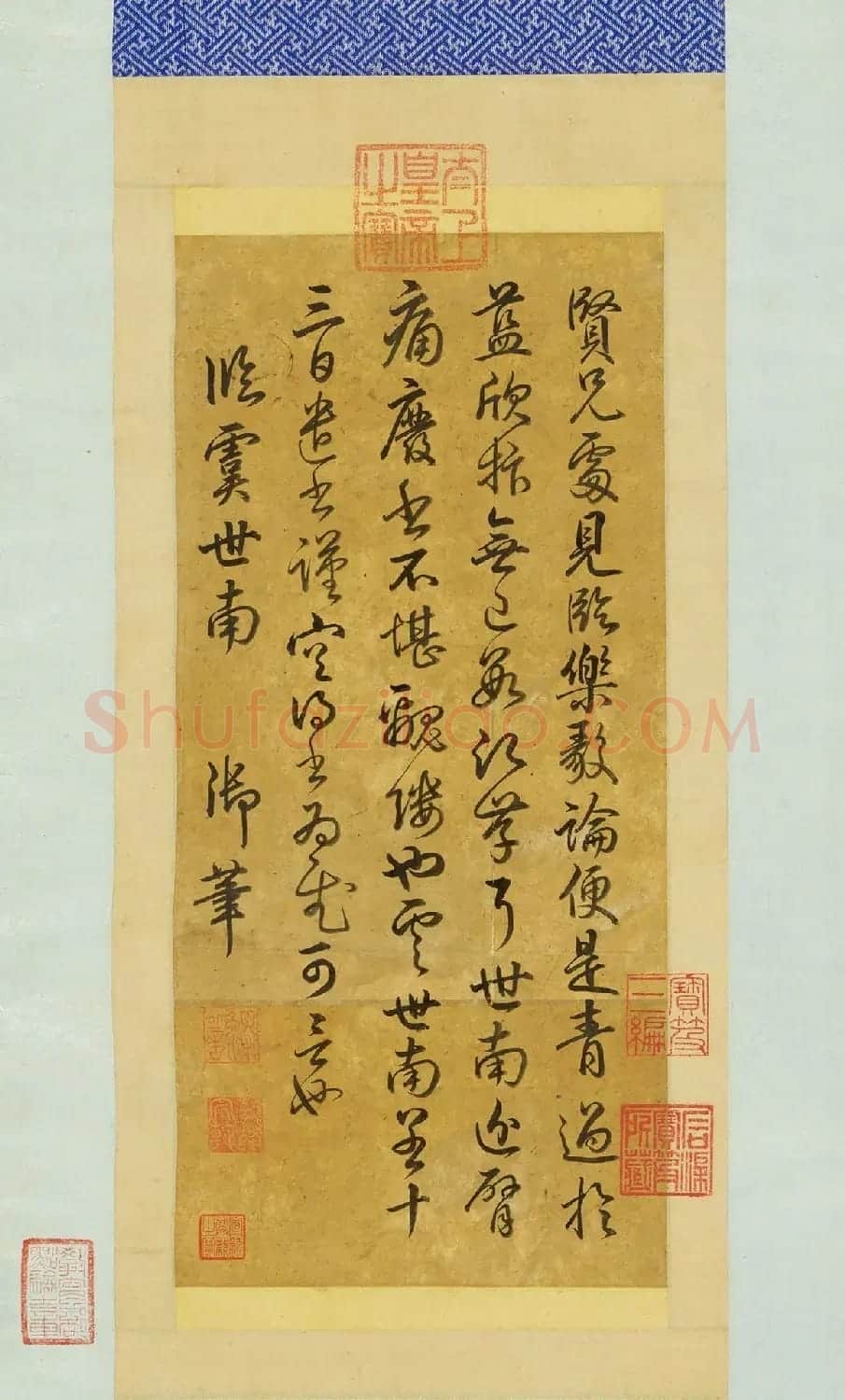 乾隆帝临虞世南、褚遂良、颜真卿、柳公权帖轴 | 软笔书法作品