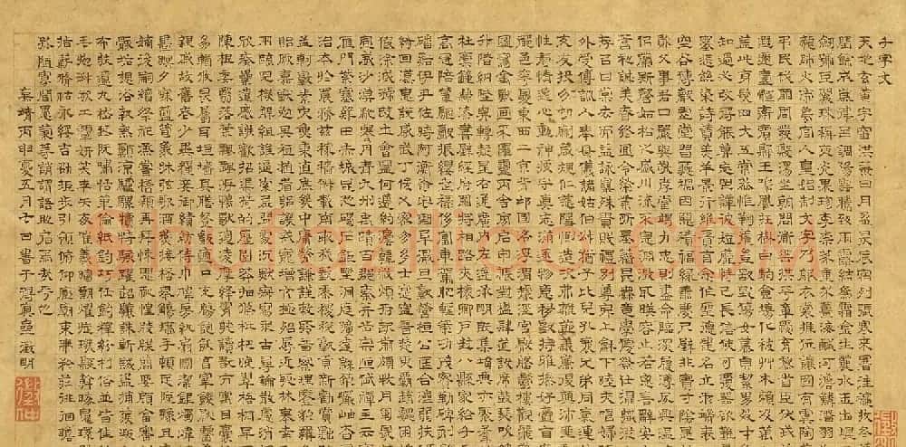 文徵明(款)楷草隶篆四体千文卷 | 书法名家作品欣赏