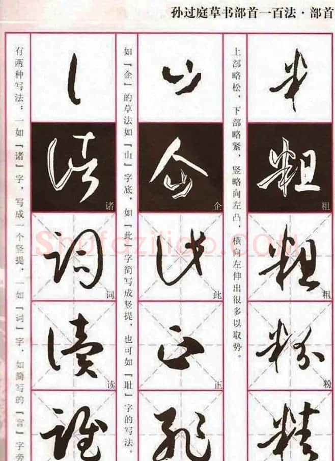 历代名家字帖《孙过庭草书部首一百法》 | 软笔草书字帖