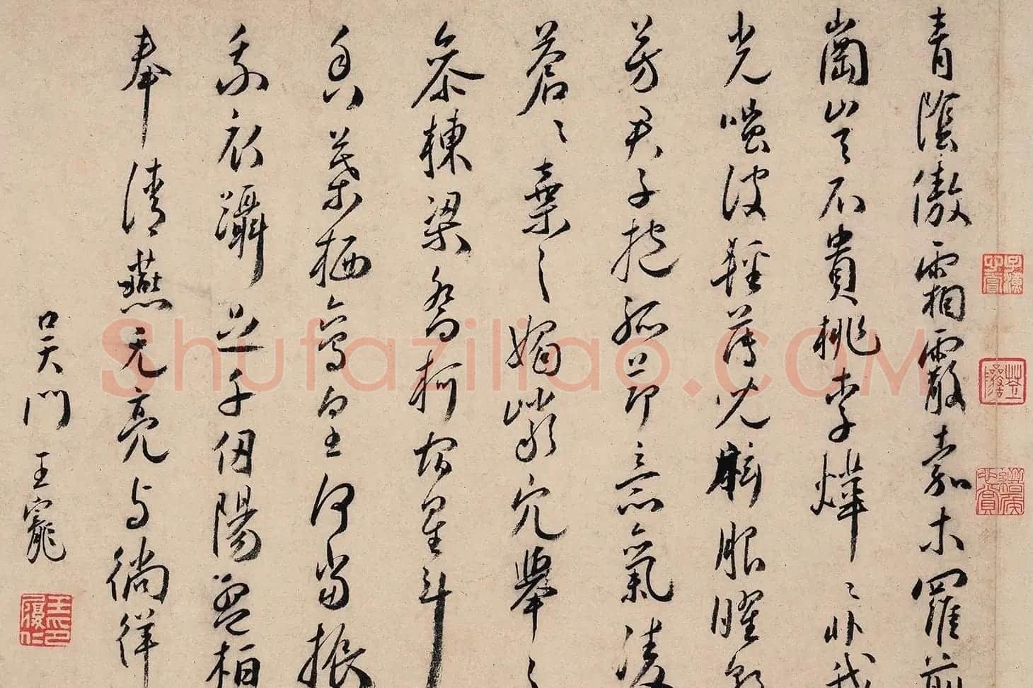 明代王宠行书诗帖《青阴傲霜霰》 | 软笔书法作品