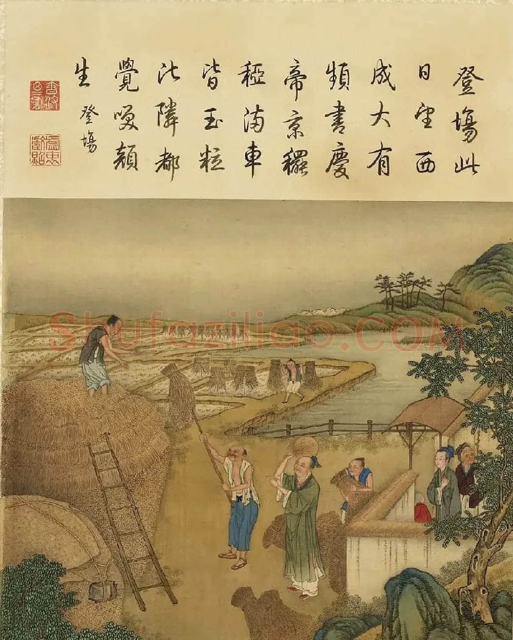 清代宫廷画师陈枚彩绘本《耕织图》 | 传世书法作品欣赏