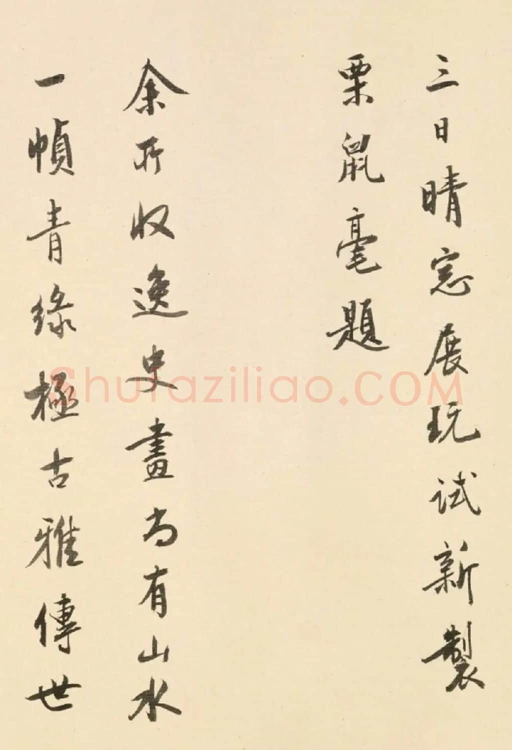 书画鉴藏家张珩书法《题云东逸史》 | 软笔书法作品