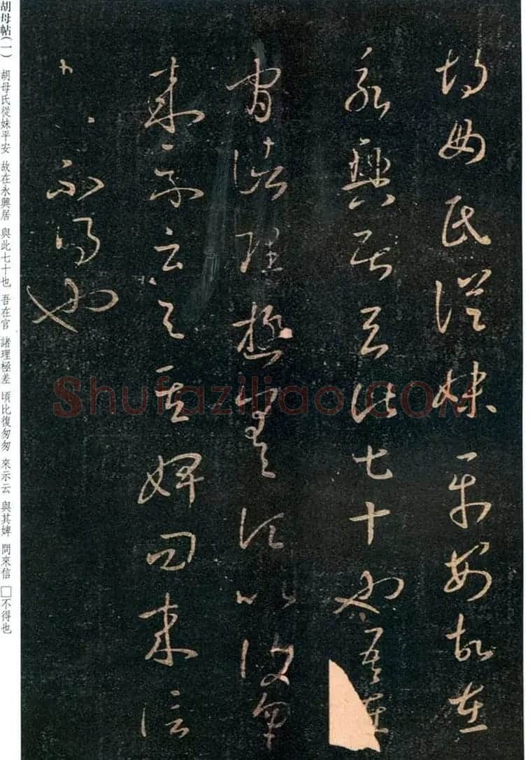 王羲之草书欣赏《胡母帖》三种 | 名家书法作品精选