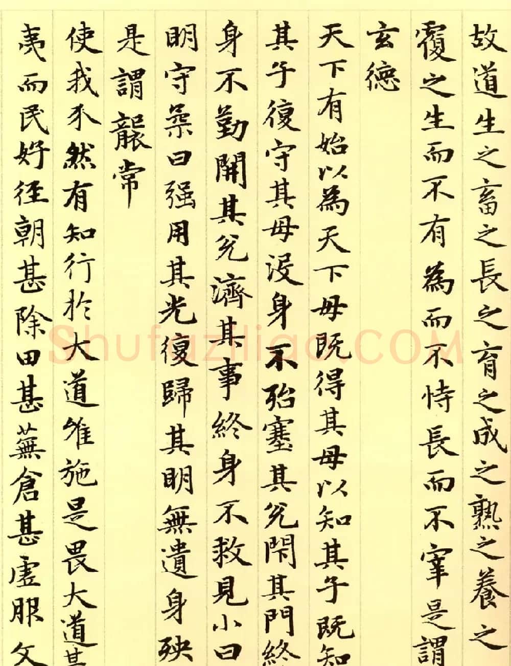 赵孟頫63岁小楷《老子道德经》 | 书法名家作品欣赏