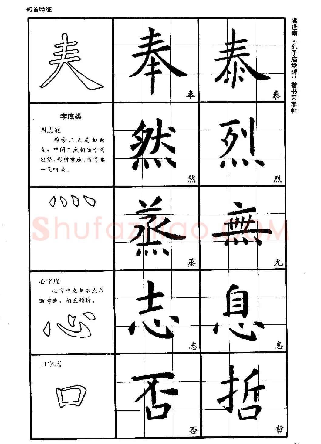 虞世南《孔子庙堂碑》楷书习字帖 | 毛笔楷书字帖
