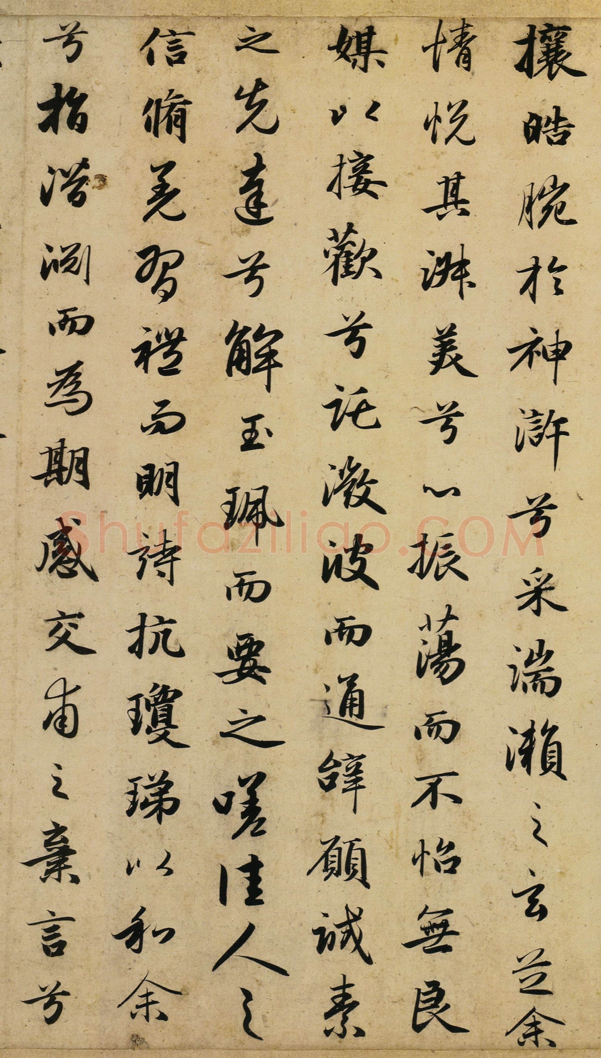 赵孟頫《洛神赋卷》纸本行书 29.2×193cm 大德四年(1300)天津市博物馆藏
