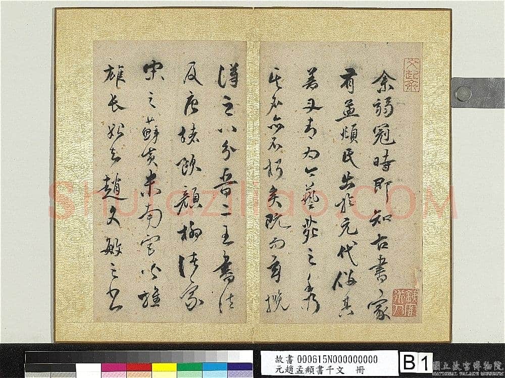王逢年《草书韩愈琴操、跋赵孟頫草书千字文册》